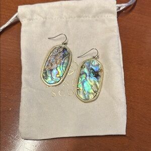 Abalone Shell Drop Earrings